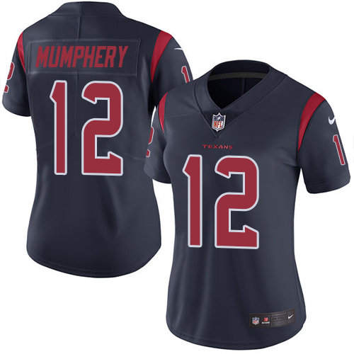 Women's Elite Keith Mumphery Nike Jersey Navy Blue - #12 Rush NFL Houston Texans